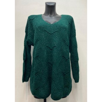 Pull Maille Chevrons -...